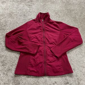 Columbia Jacket Womens Small Pink Magenta Soft Fleece Full Zip Hiking Outdoor
